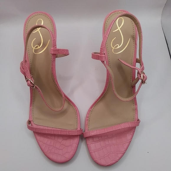 Sam Edelman | Doran Bubblegum Pink Snake Print Vegan Leather SZ 9 - Picture 8 of 9